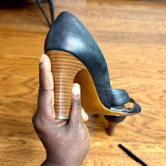 Modern Vintage Vero Cuoio Black Women’s Leather Heels Size 8‎ - Picture 7 of 8